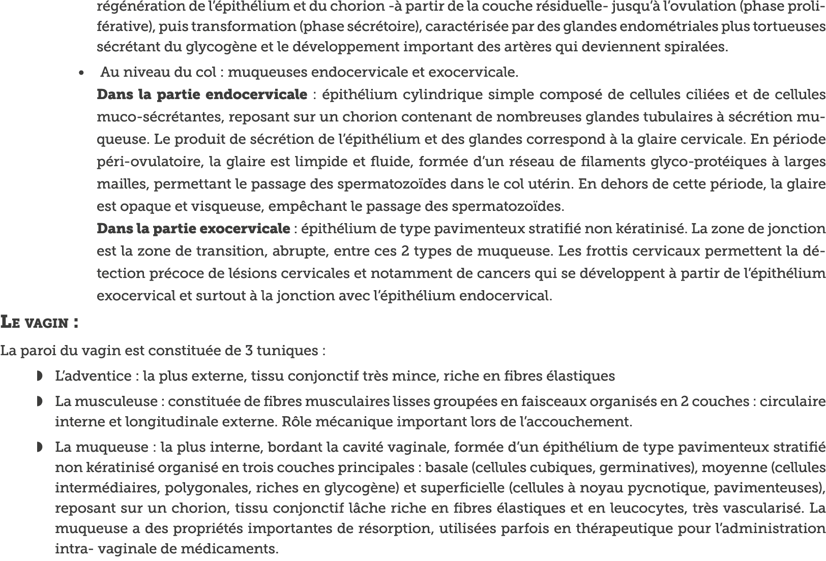 r g n ration de l  pith lium et du chorion -  partir de la couche r siduelle- jusqu   l ovulation (phase prolif rativ   